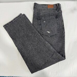 Women's BDG Urban Outfitters Slim Straight Jean Distressed Black Wash Size 31